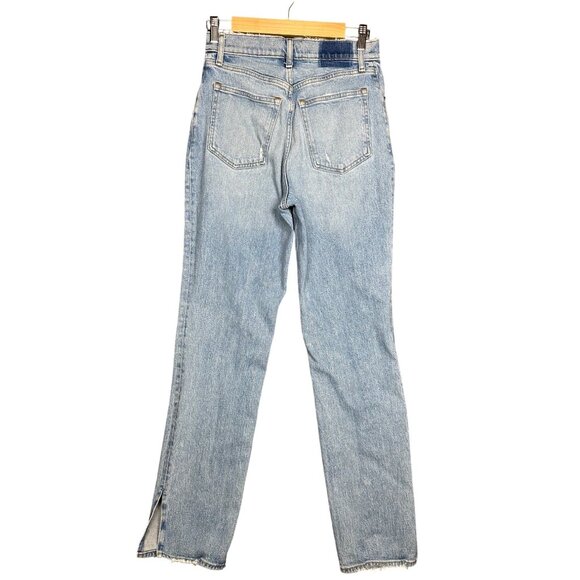 Abercrombie & Fitch The 90’s Straight Ultra High Rise Jean Size 28/6 Spilt Ankle - Picture 3 of 15